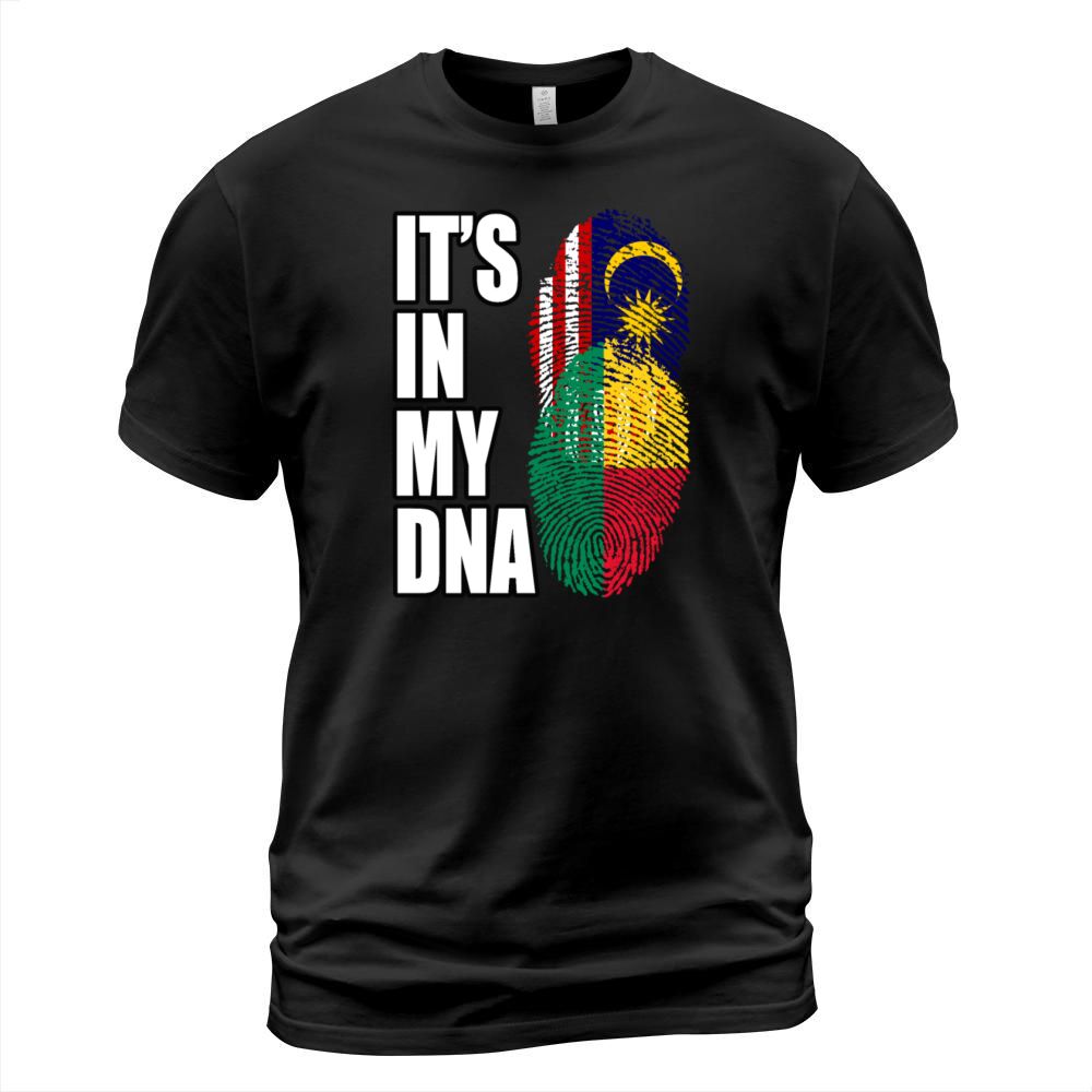 Malaysian And Benin Mix Heritage DNA Flag T-Shirt Unisex
