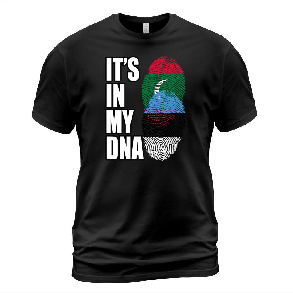 Maldivian And Estonian Mix Heritage DNA Flag T-Shirt Unisex