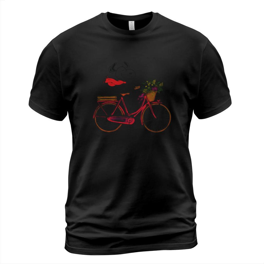 Snoopy riding bicycle T-Shirt Unisex