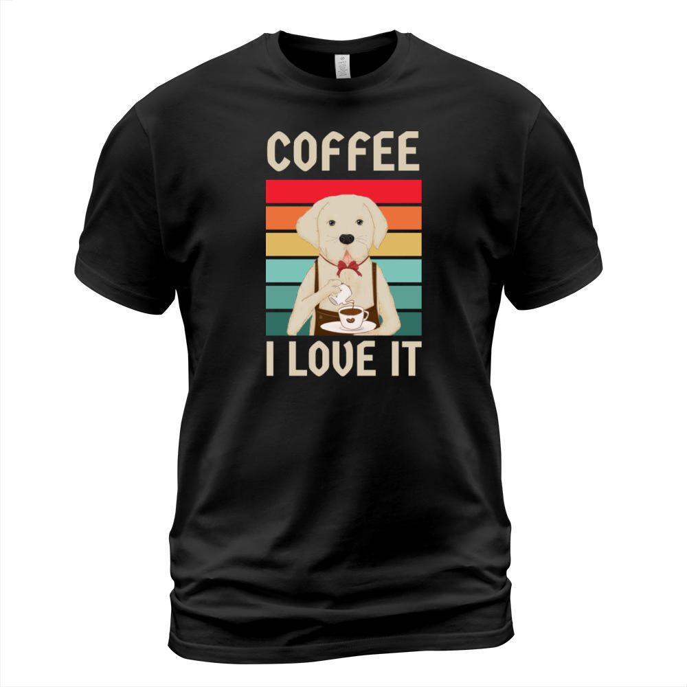 Retro Vintage dog - coffee i love it T-Shirt Unisex