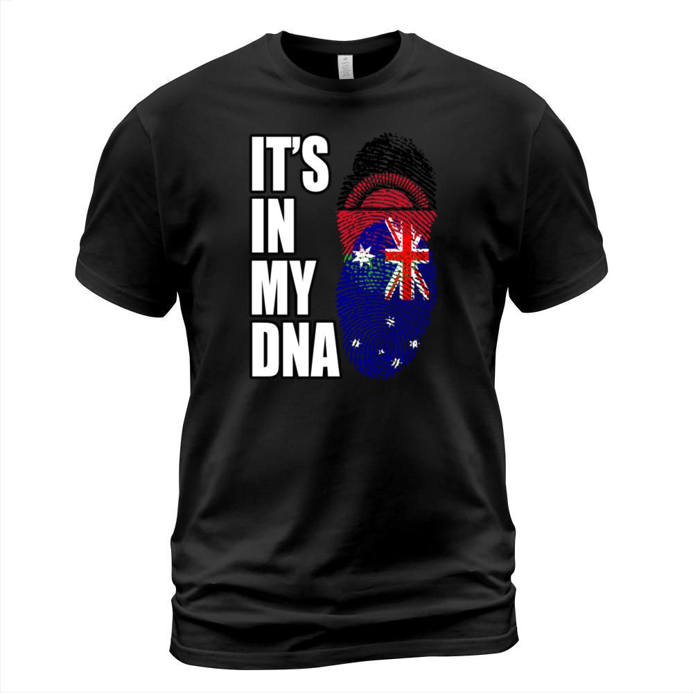 Malawian And Australian Mix Heritage DNA Flag T-Shirt Unisex