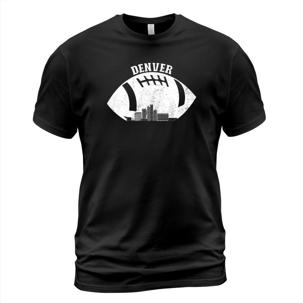 Denver Colorado Skyline Football Vintage Denver T-Shirt Unisex