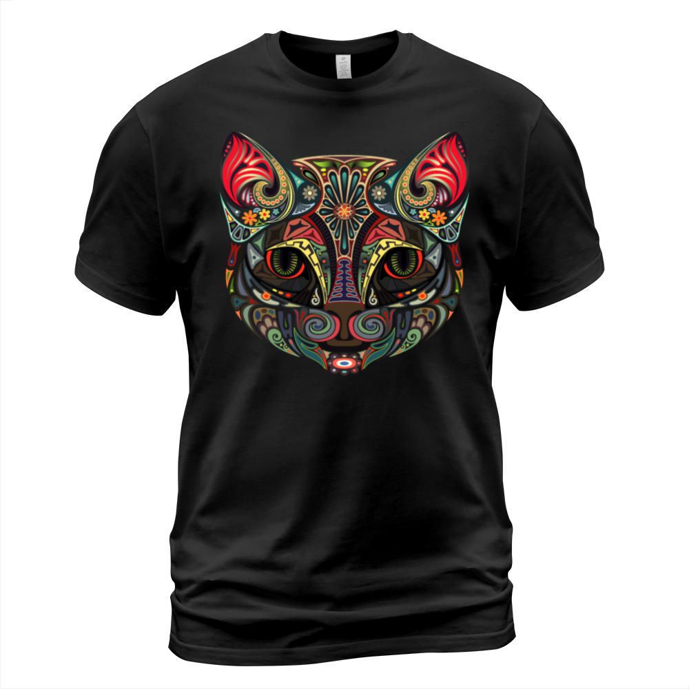 Cat Face MultiColor T-Shirt Unisex