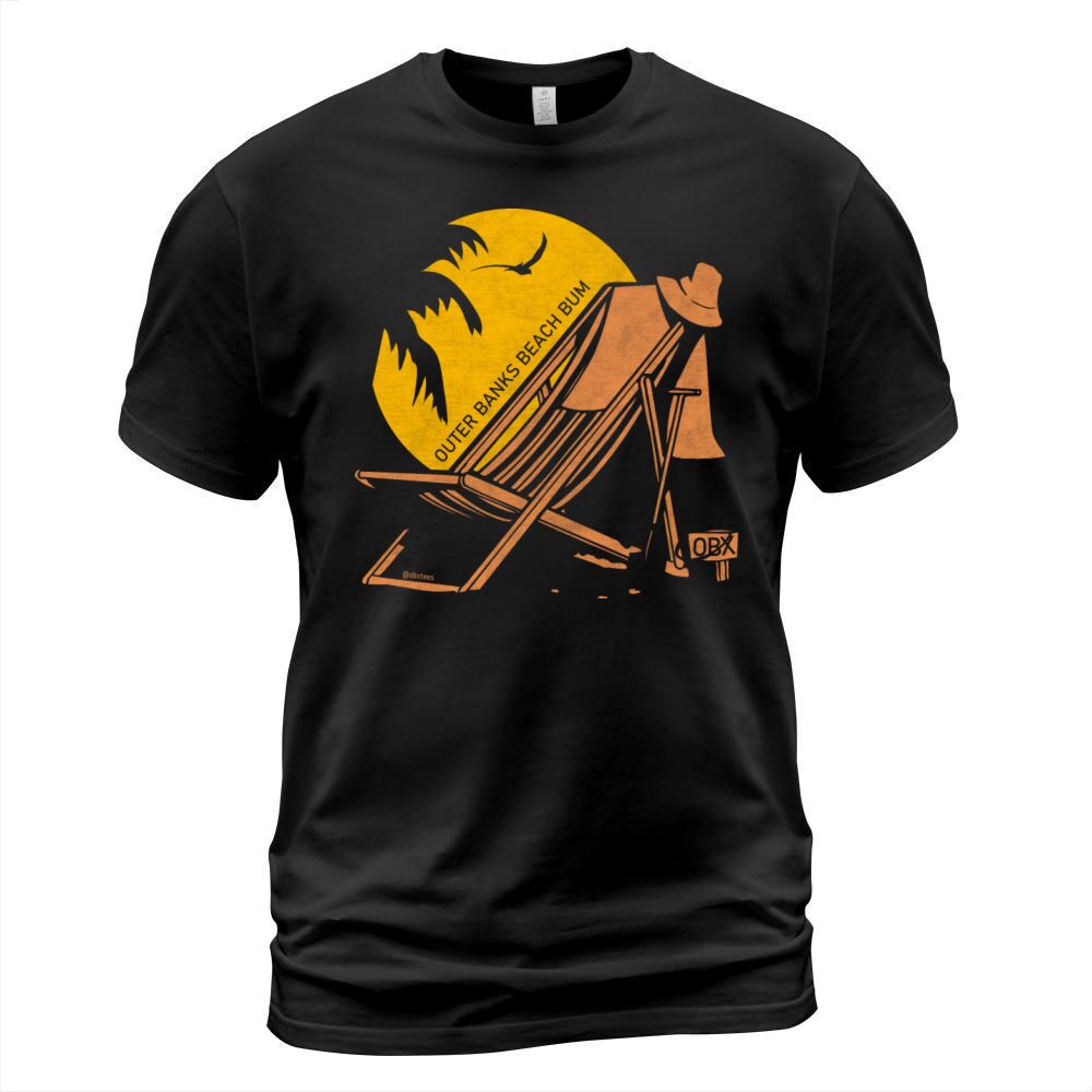 Outer Banks Beach Bum OBX Orange Vintage T-Shirt Unisex