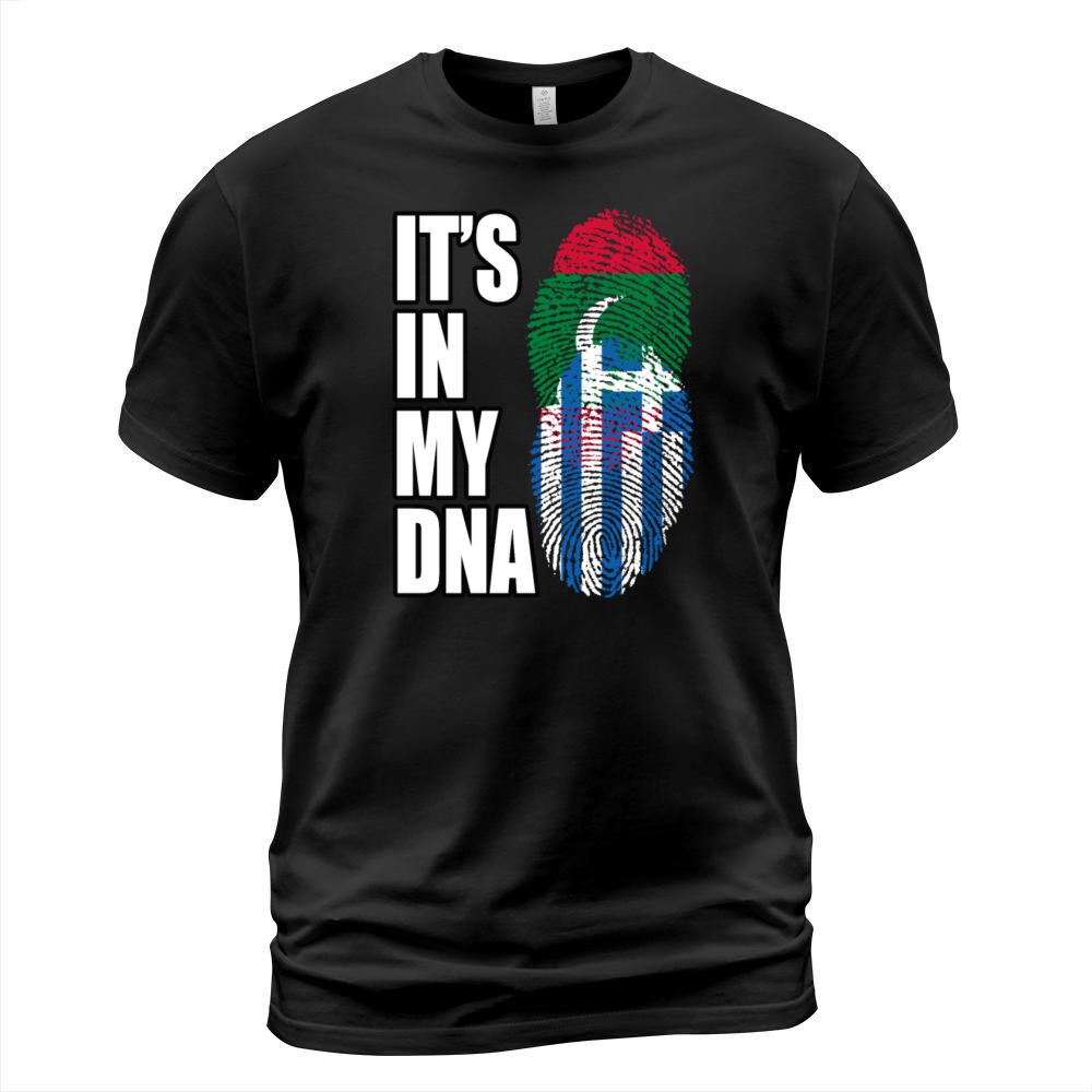 Maldivian And Greek Mix Heritage DNA Flag T-Shirt Unisex