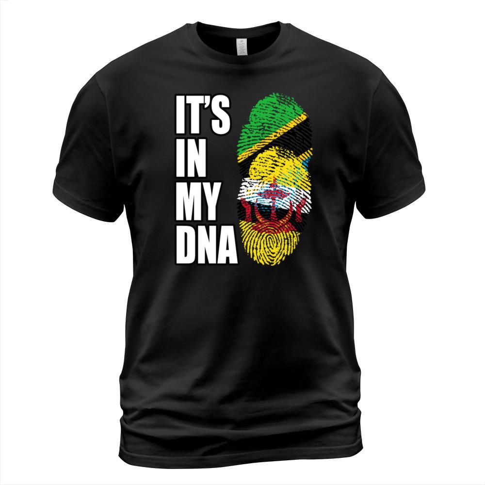 Tanzanian And Bruneian Vintage Heritage DNA Flag T-Shirt Unisex