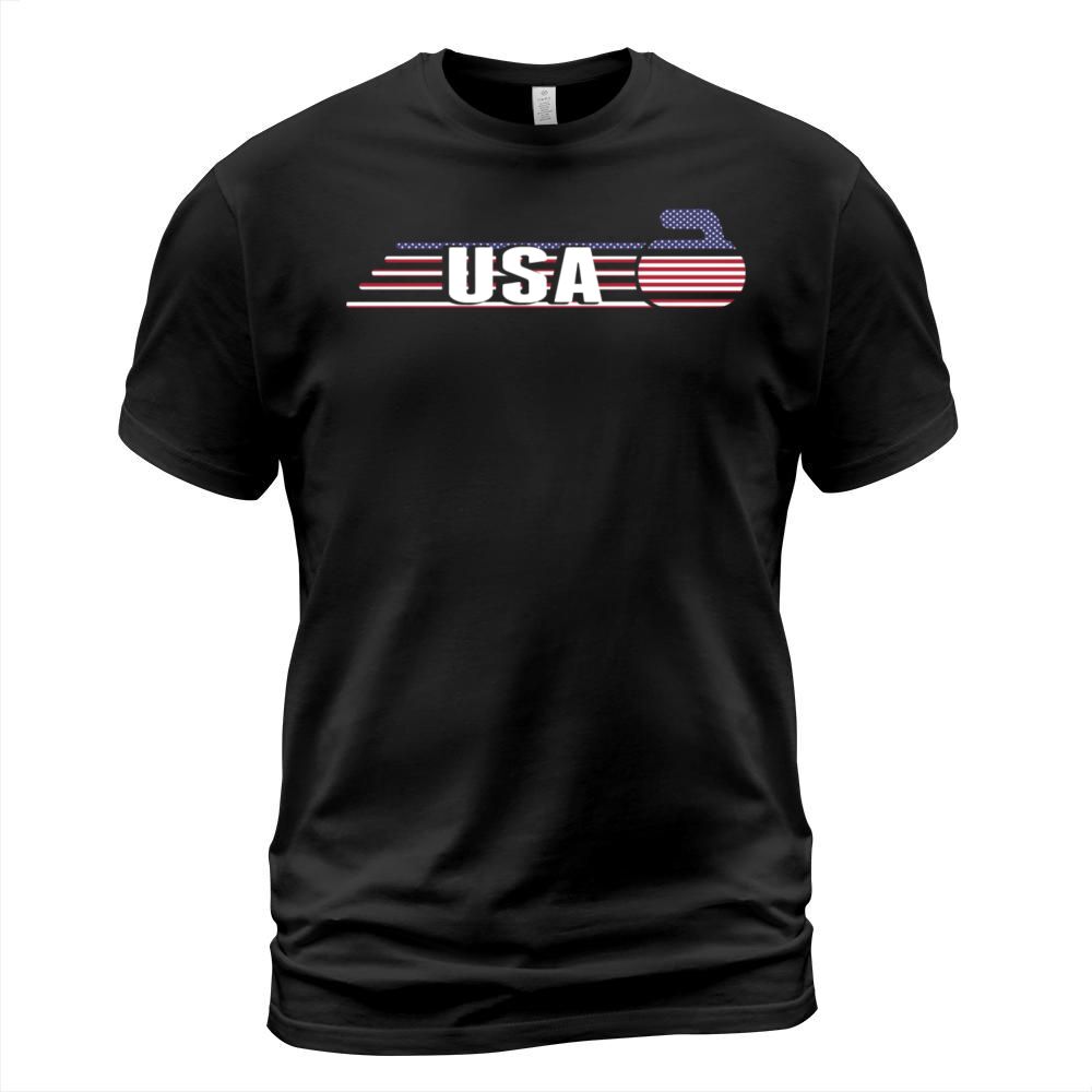 Usa Team Curling Jersey Vintage Winter Sports Love T-Shirt Unisex