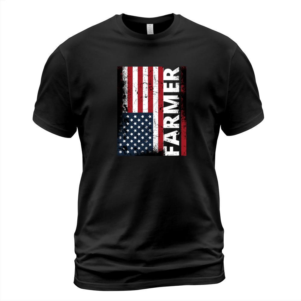 USA Flag Farmer American Farmers Vintage Patriotic T-Shirt Unisex