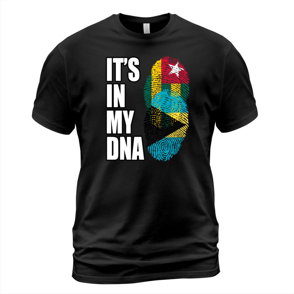 Togolese And Bahamian Mix Heritage DNA Flag T-Shirt Unisex