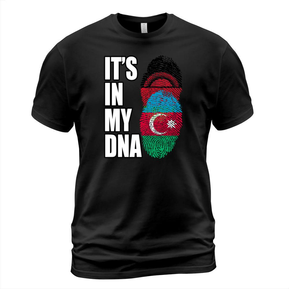 Malawian And Azerbaijani Mix Heritage DNA Flag T-Shirt Unisex