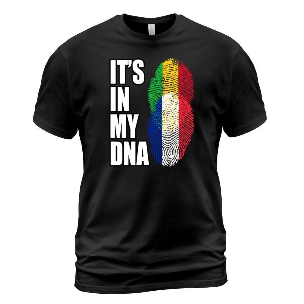 Malian And French Mix Heritage DNA Flag T-Shirt Unisex