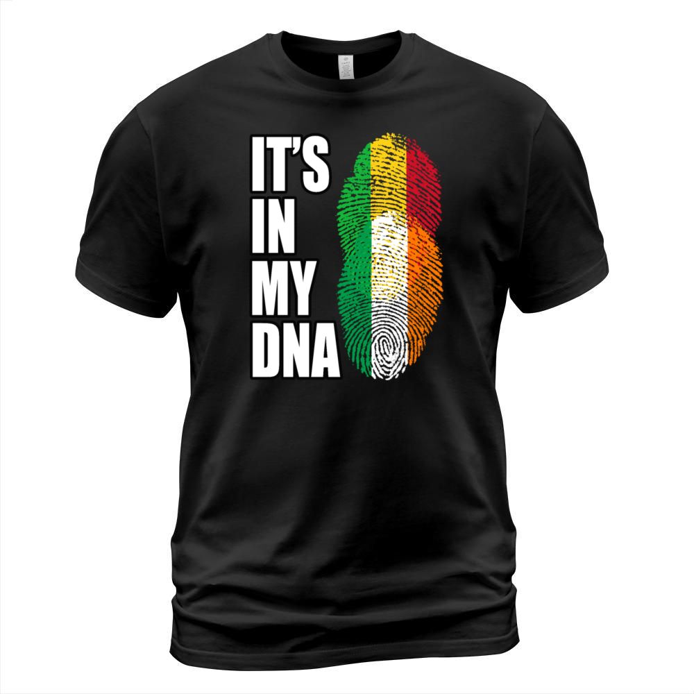 Malian And Irish Mix Heritage DNA Flag T-Shirt Unisex