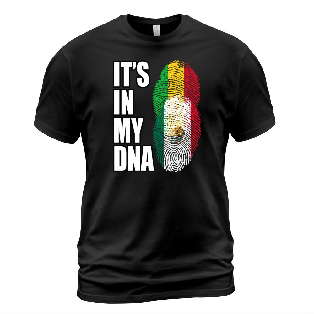 Malian And Mexican Mix Heritage DNA Flag T-Shirt Unisex