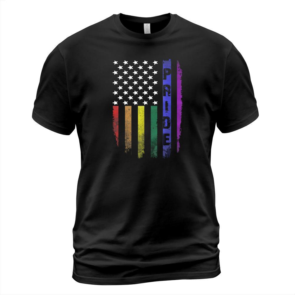 Vintage Lgbt Pride American Flag Gay shirt T-Shirt Unisex