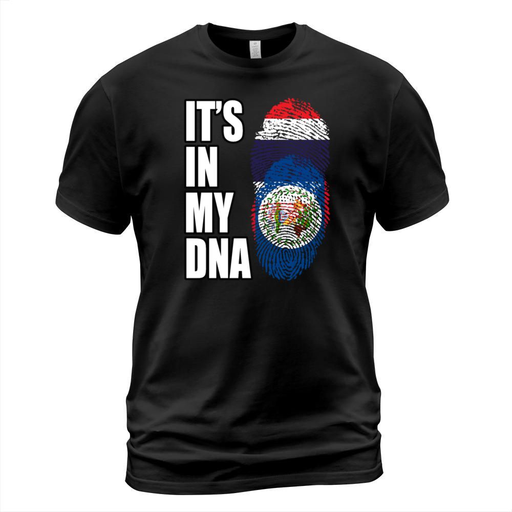 Thai And Belizean Vintage Heritage DNA Flag T-Shirt Unisex