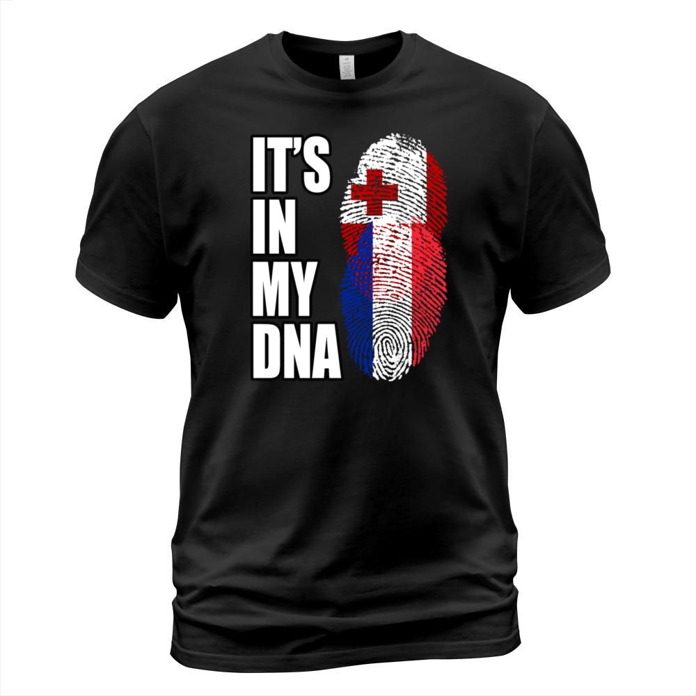 Tongan And French Mix Heritage DNA Flag T-Shirt Unisex
