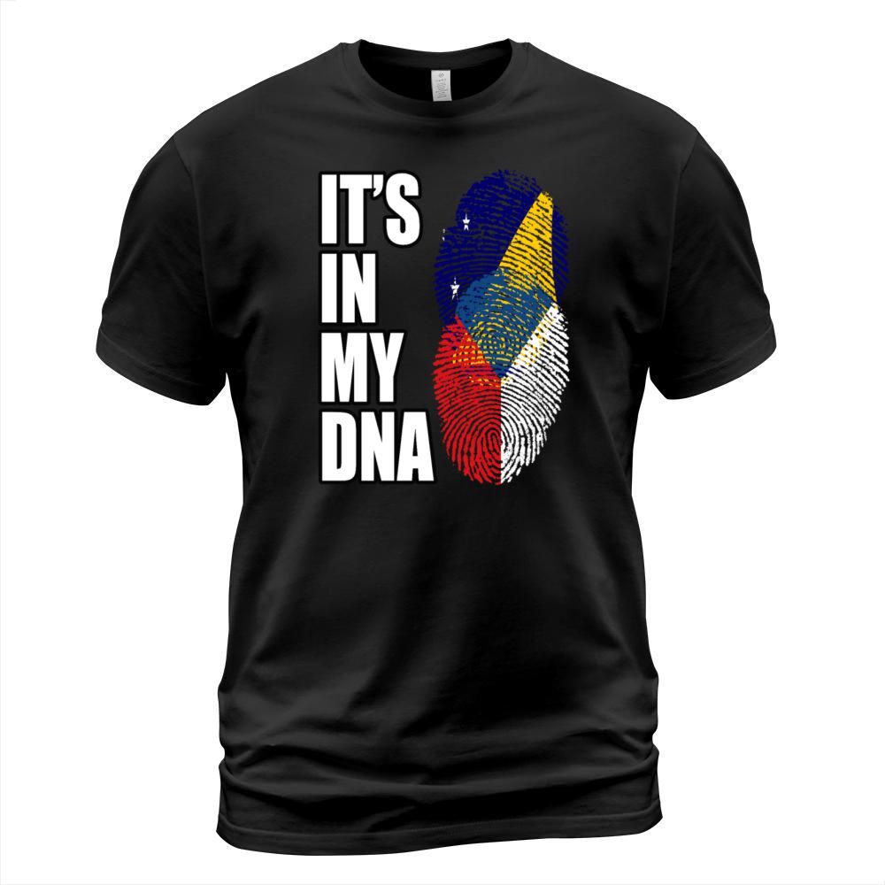 Tokelauan And Czech Mix Heritage DNA Flag T-Shirt Unisex