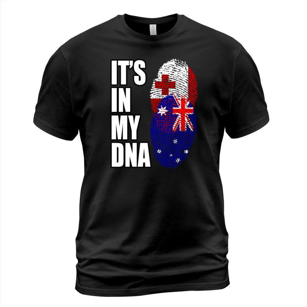 Tongan And Australian Mix Heritage DNA Flag T-Shirt Unisex