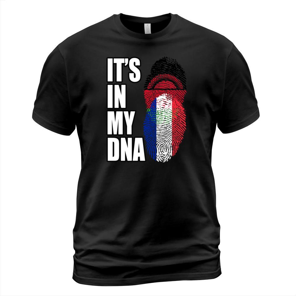 Malawian And French Mix Heritage DNA Flag T-Shirt Unisex