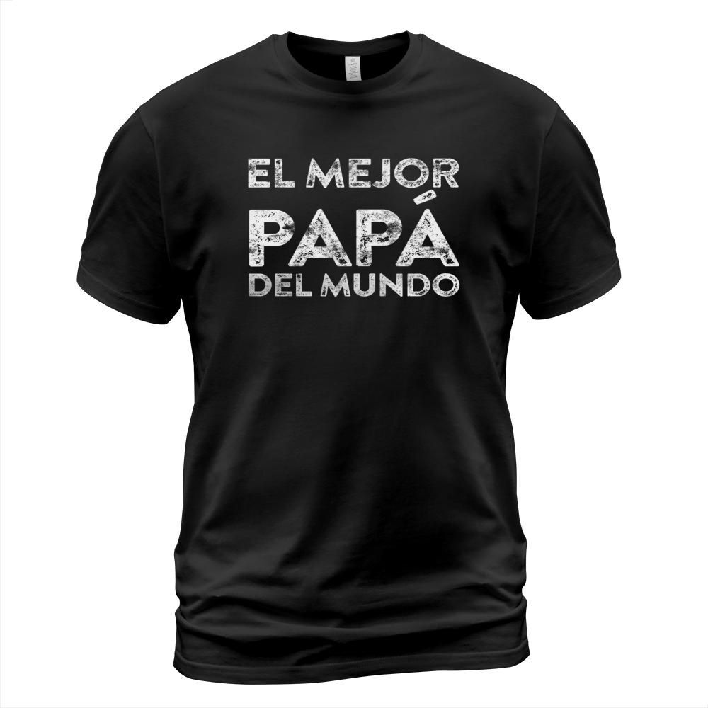 Mens El Mejor Papa Del Mundo Camisa Del Regalo Del Dia Del Padre Black Men B072K3LMCV 1 T-Shirt Unisex
