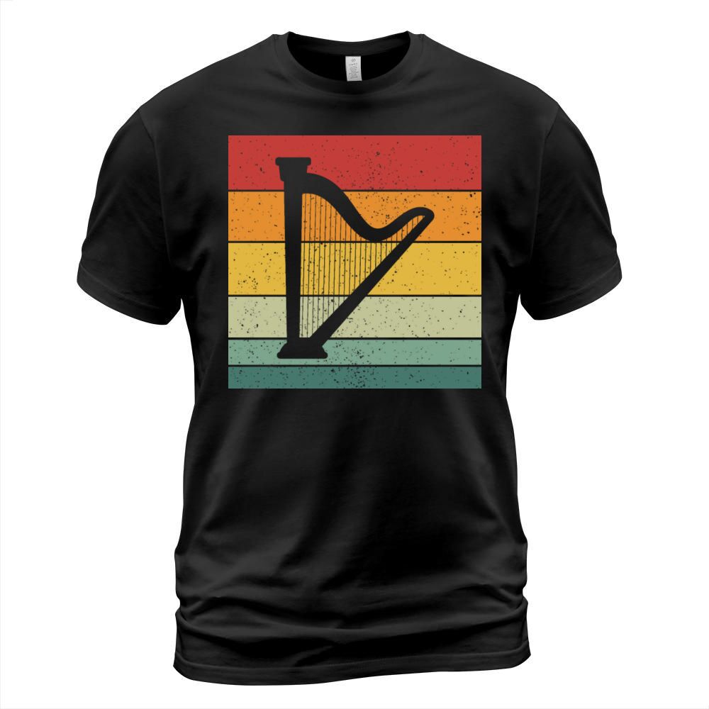 Vintage Retro Harp Vintage Music T-Shirt Unisex
