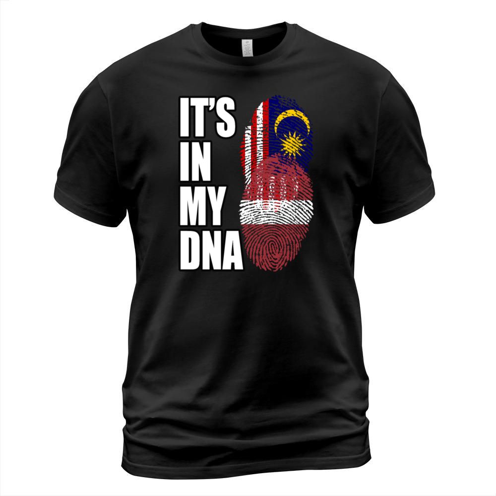 Malaysian And Latvian Mix Heritage DNA Flag T-Shirt Unisex