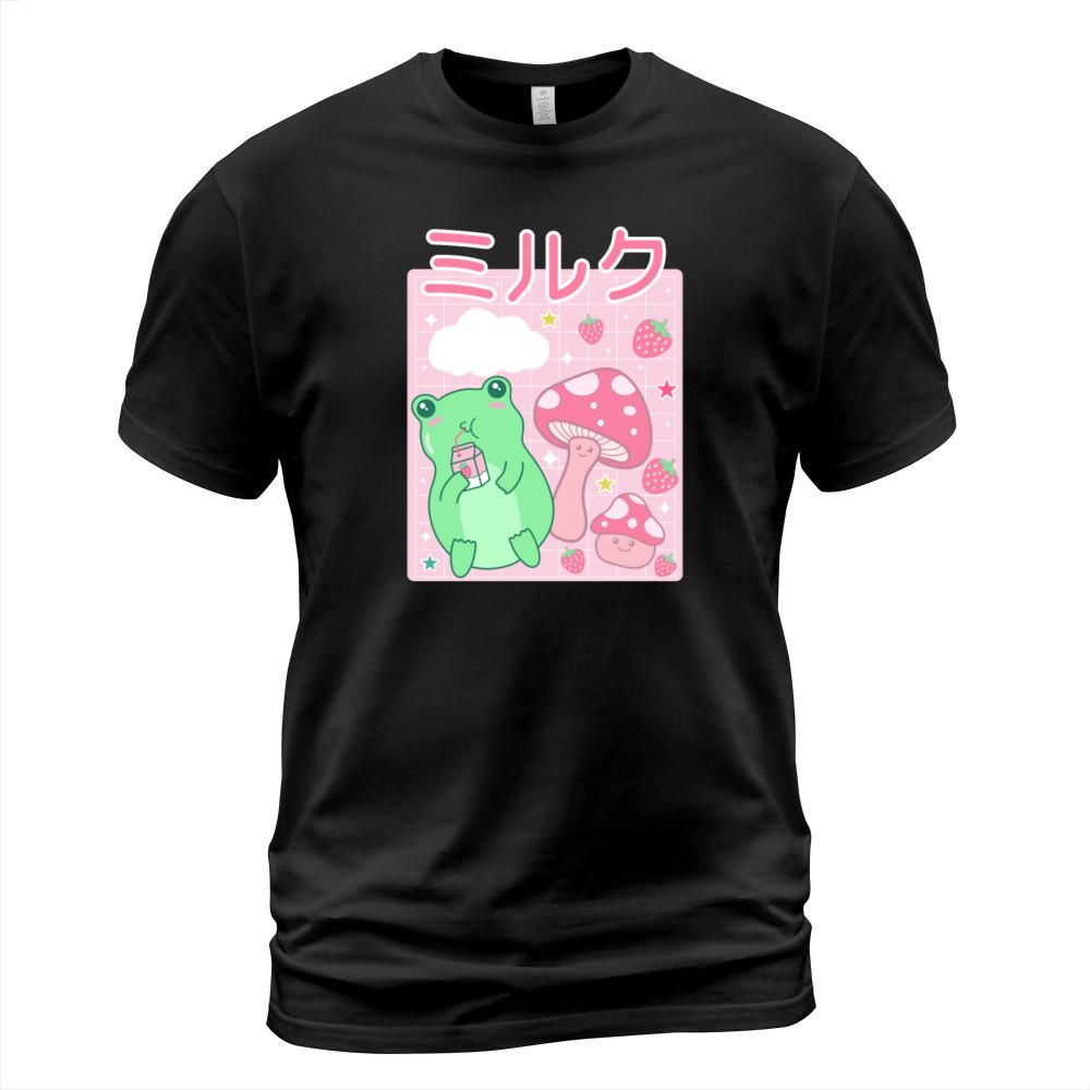 Kawaii Frog Japanese Cottagecore Mushroom T-Shirt Unisex