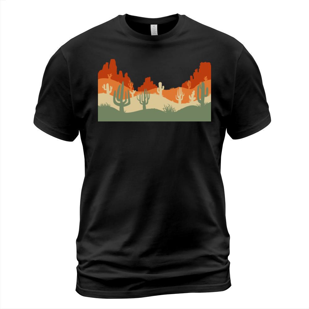 Retro Western Cactus Desert Cowboy T-Shirt Unisex