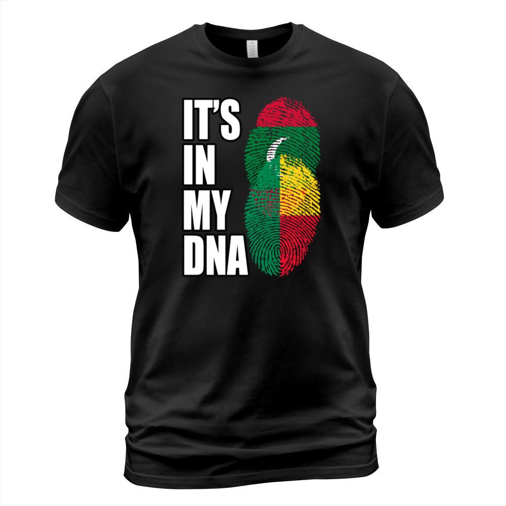 Maldivian And Benin Mix Heritage DNA Flag T-Shirt Unisex
