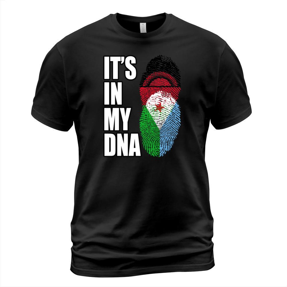 Malawian And Djiboutian Mix Heritage DNA Flag T-Shirt Unisex
