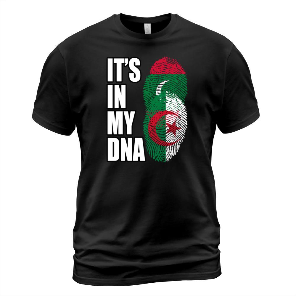 Maldivian And Algerian Mix Heritage DNA Flag T-Shirt Unisex