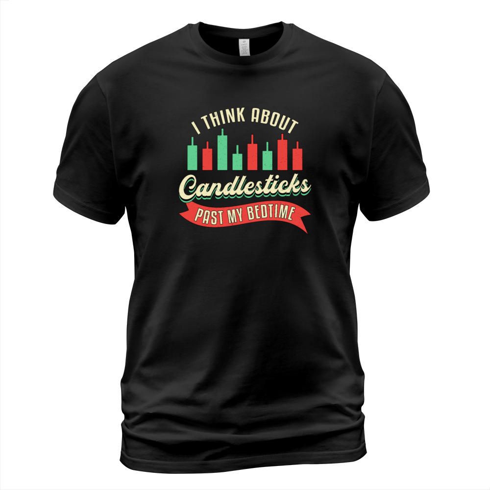 Stock Market Candlesticks Past My Bedtime Trader T-Shirt Unisex