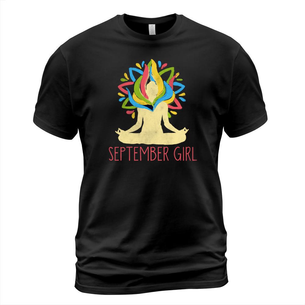 Yoga Mandala Meditation Birth Born Month September T-Shirt Unisex