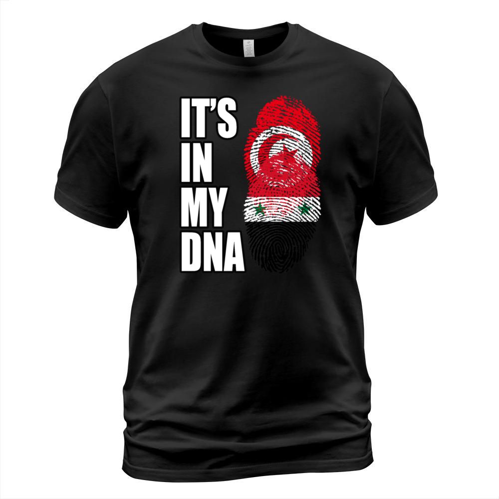 Tunisian And Syrian Mix Heritage DNA Flag T-Shirt Unisex