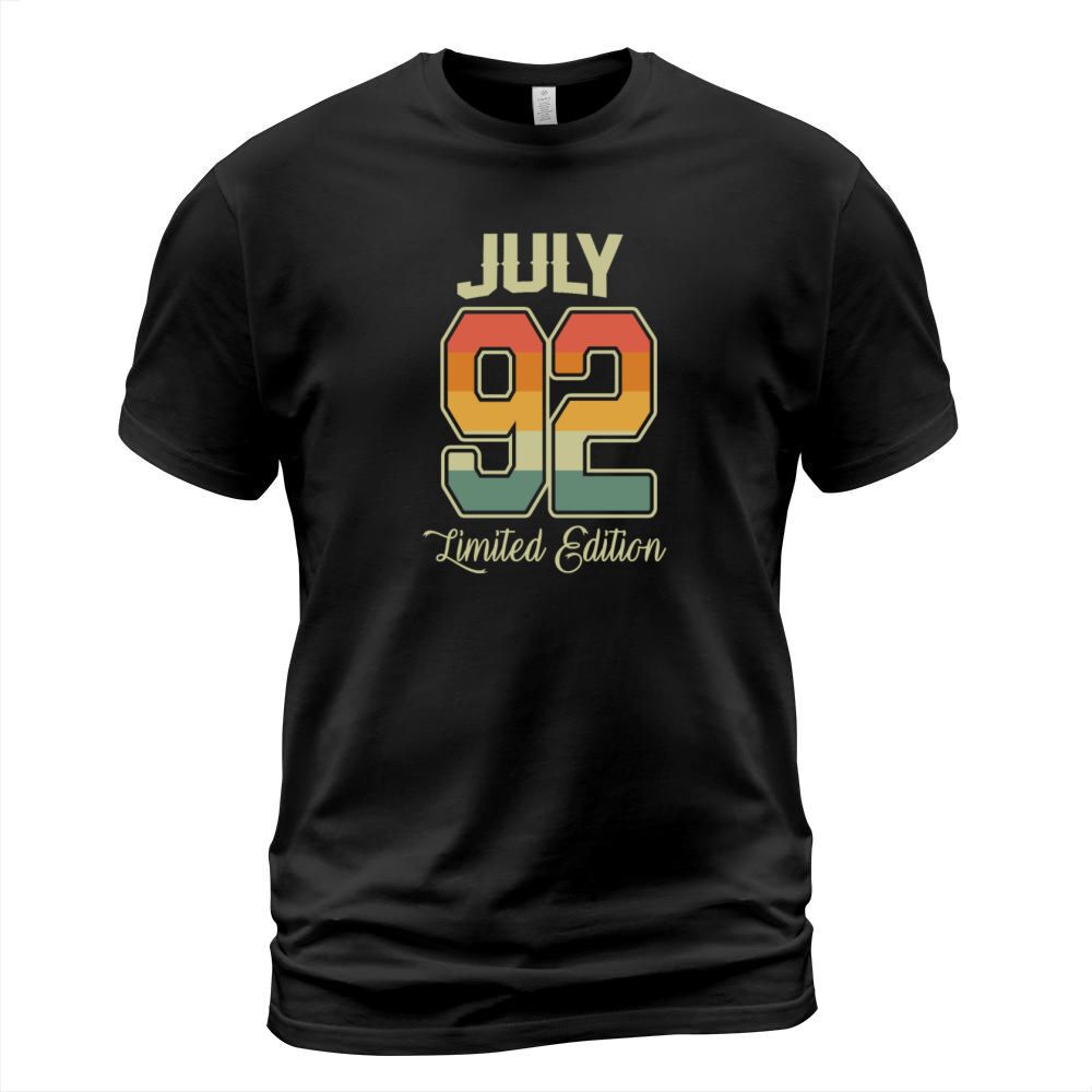 Vintage 30th Birthday July 1992 Sports Gift T-Shirt Unisex
