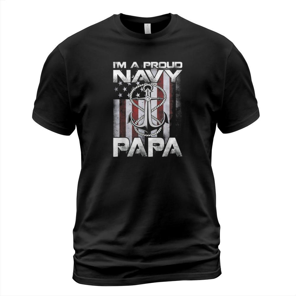 I’m A Proud Navy Papa Patriotic Sailor Usa Flag shirt T-Shirt Unisex