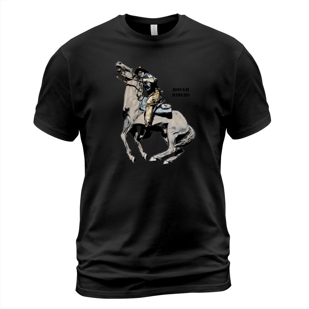 Spanish American War Rough Riders Soldier on Horse T-Shirt Unisex