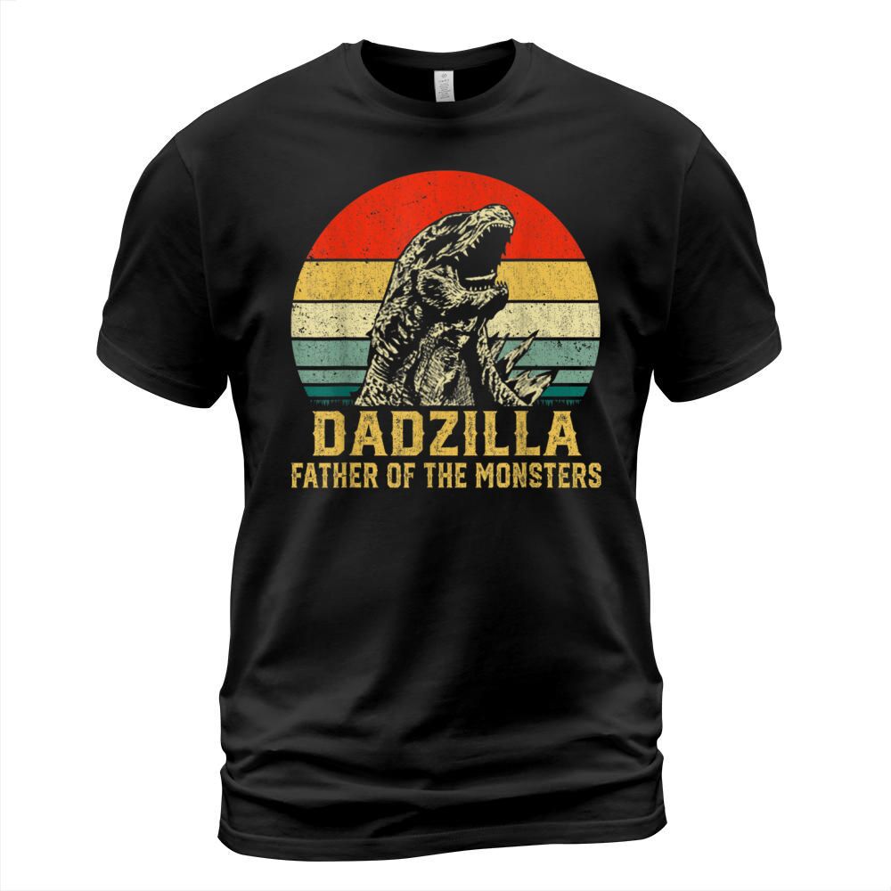 Mens Retro Vintage Dadzilla Father Of The Monsters Funny Gifts T-Shirt T-Shirt Unisex