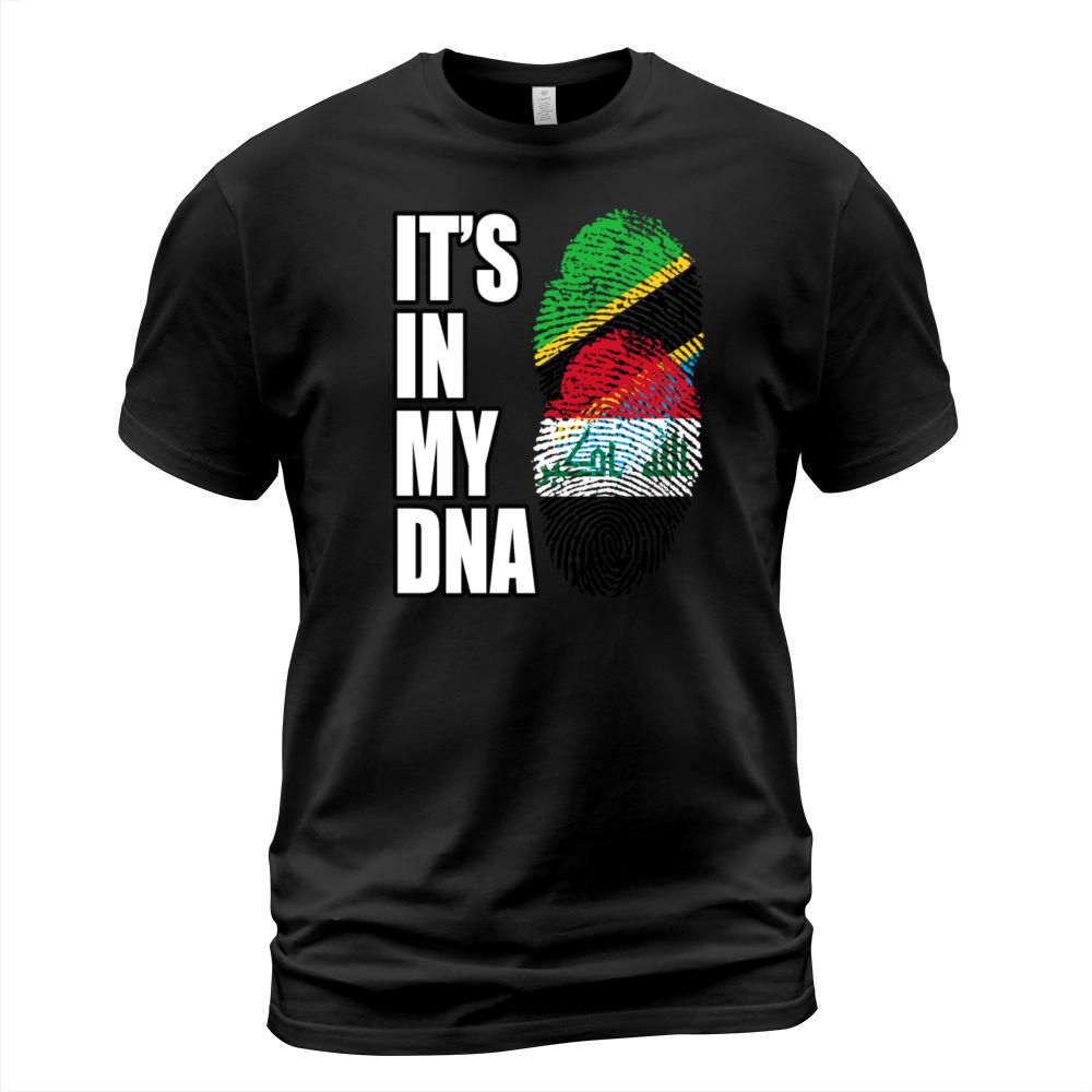 Tanzanian And Iraqi Vintage Heritage DNA Flag T-Shirt Unisex