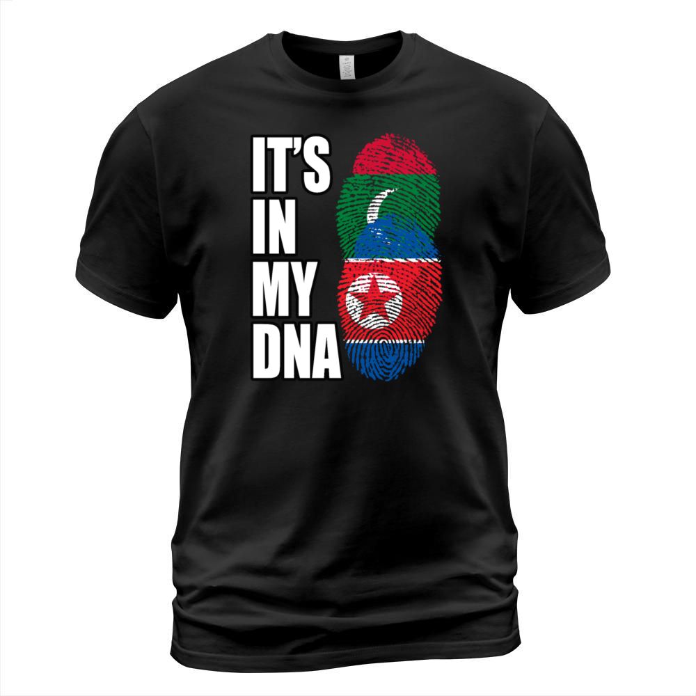 Maldivian And North Korean Mix Heritage DNA Flag T-Shirt Unisex
