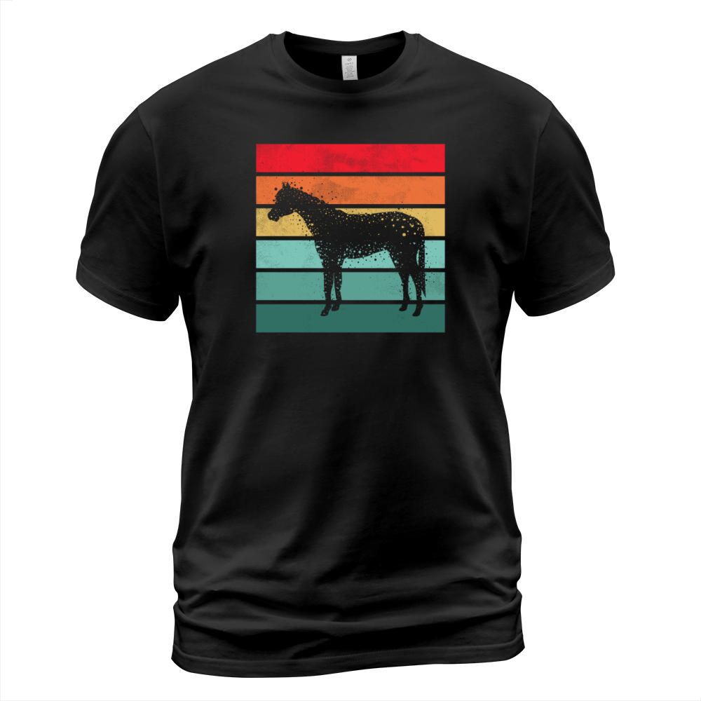 Girls Horse Riding Shirt Vintage Retro T-Shirt Unisex