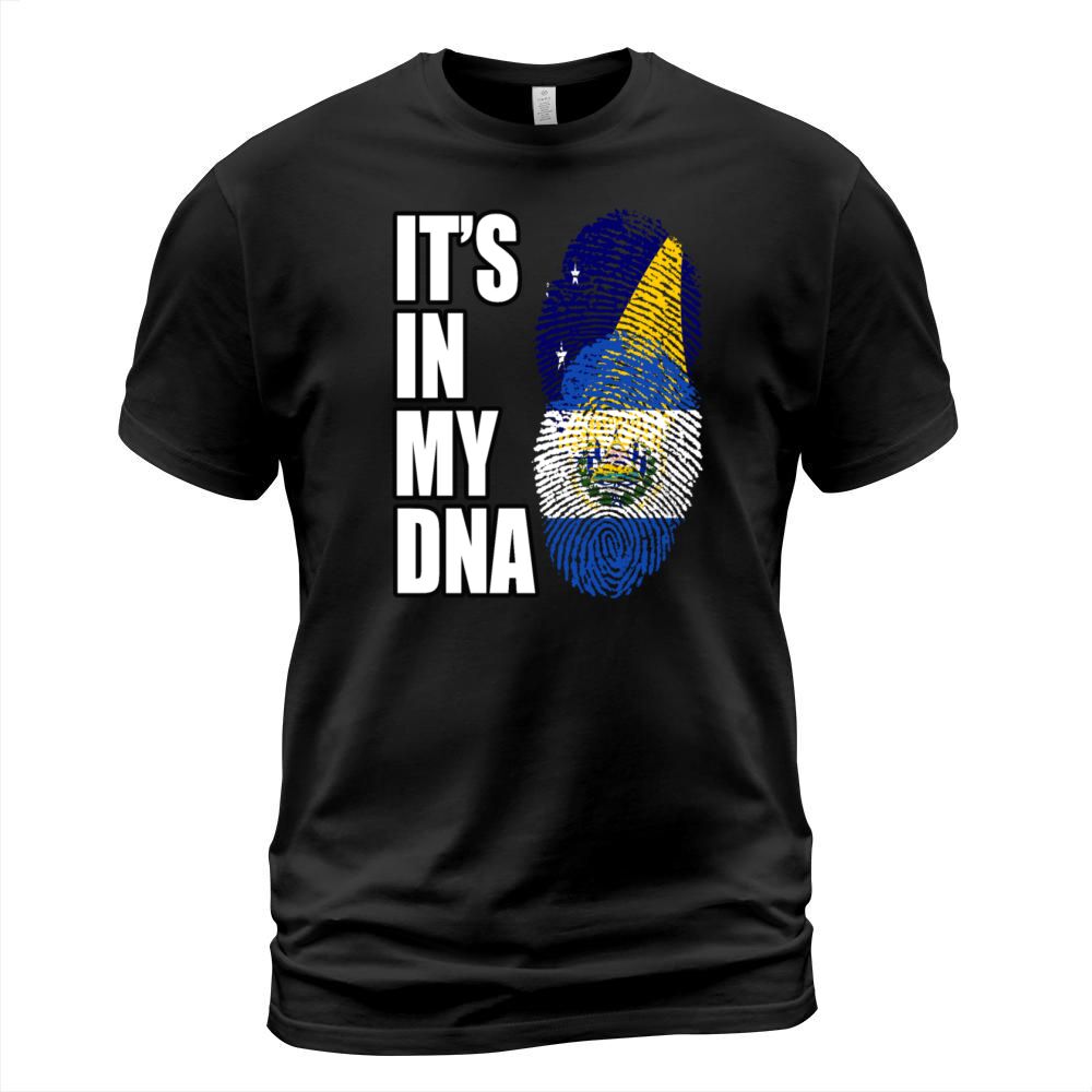 Tokelauan And Salvadoran Mix Heritage DNA Flag T-Shirt Unisex