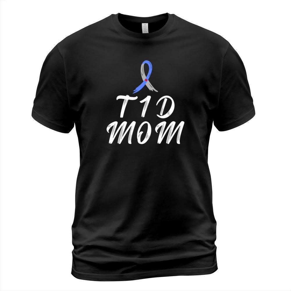 T1D Mom Diabetes Type 1 Awareness Month T-Shirt Unisex