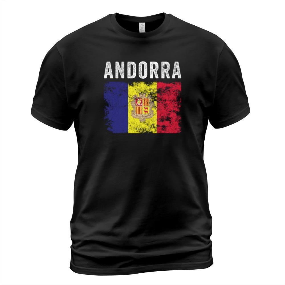 Andorra Flag Distressed - Andorran Flag T-Shirt Unisex