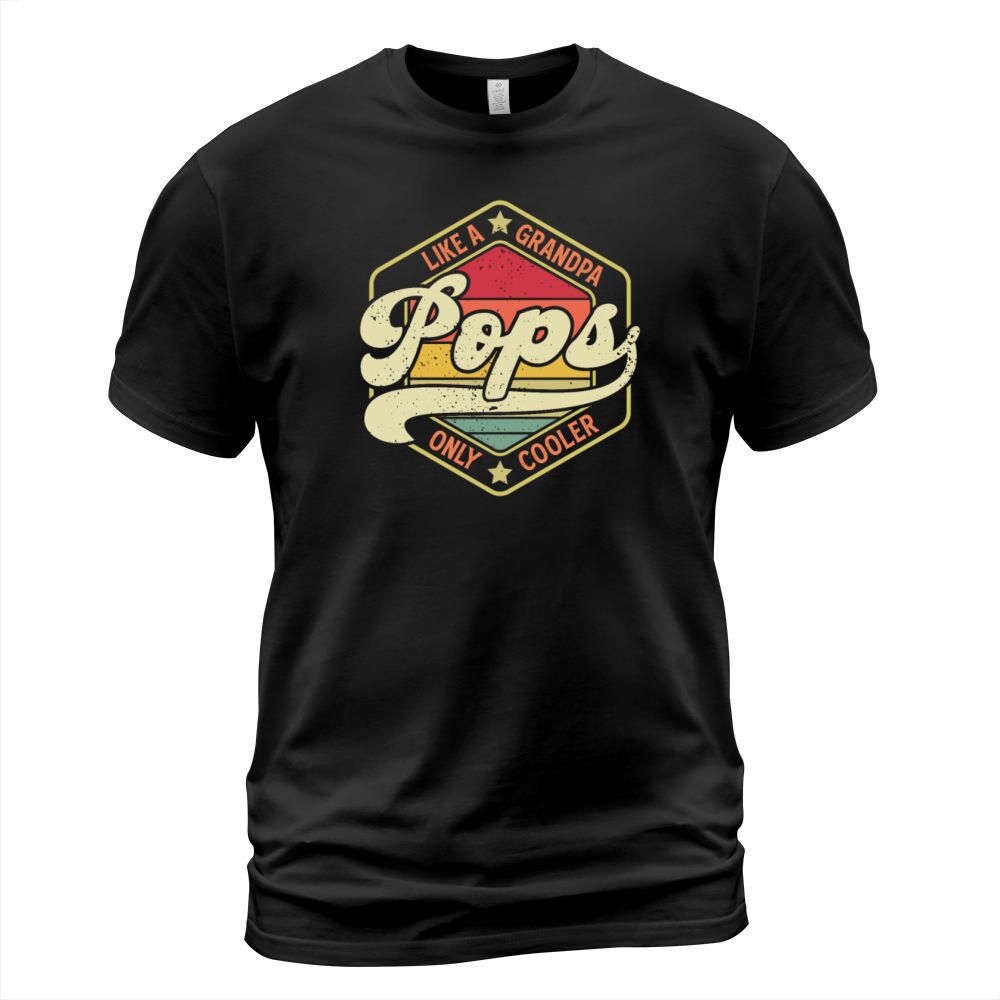 Pops Like a Grandpa Only Cooler Vintage Father Day T-Shirt Unisex