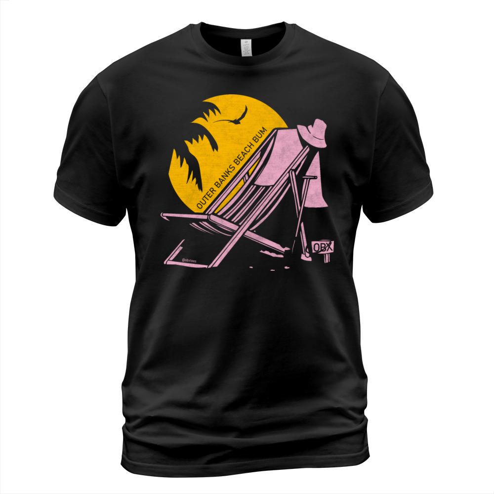 Outer Banks Beach Bum OBX Pink Vintage T-Shirt Unisex