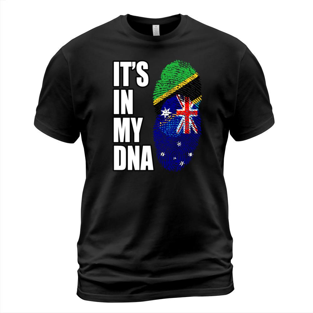 Tanzanian And Australian Vintage Heritage DNA Flag T-Shirt Unisex