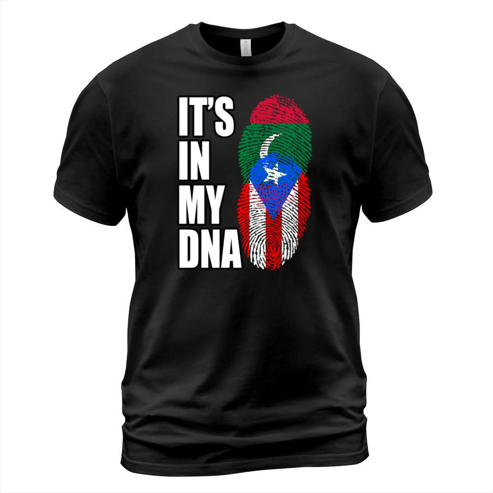 Maldivian And Puerto Rican Mix Heritage DNA Flag T-Shirt Unisex