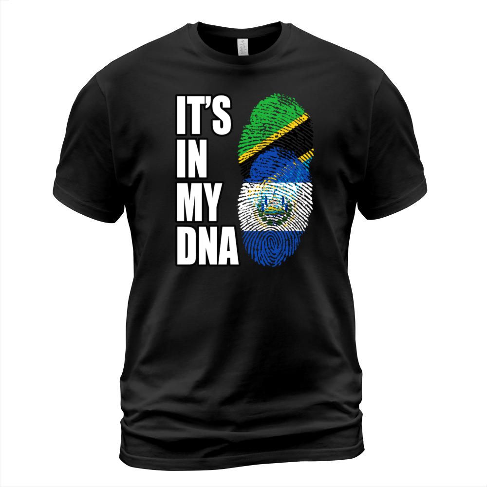 Tanzanian And Salvadoran Vintage Heritage DNA Flag T-Shirt Unisex