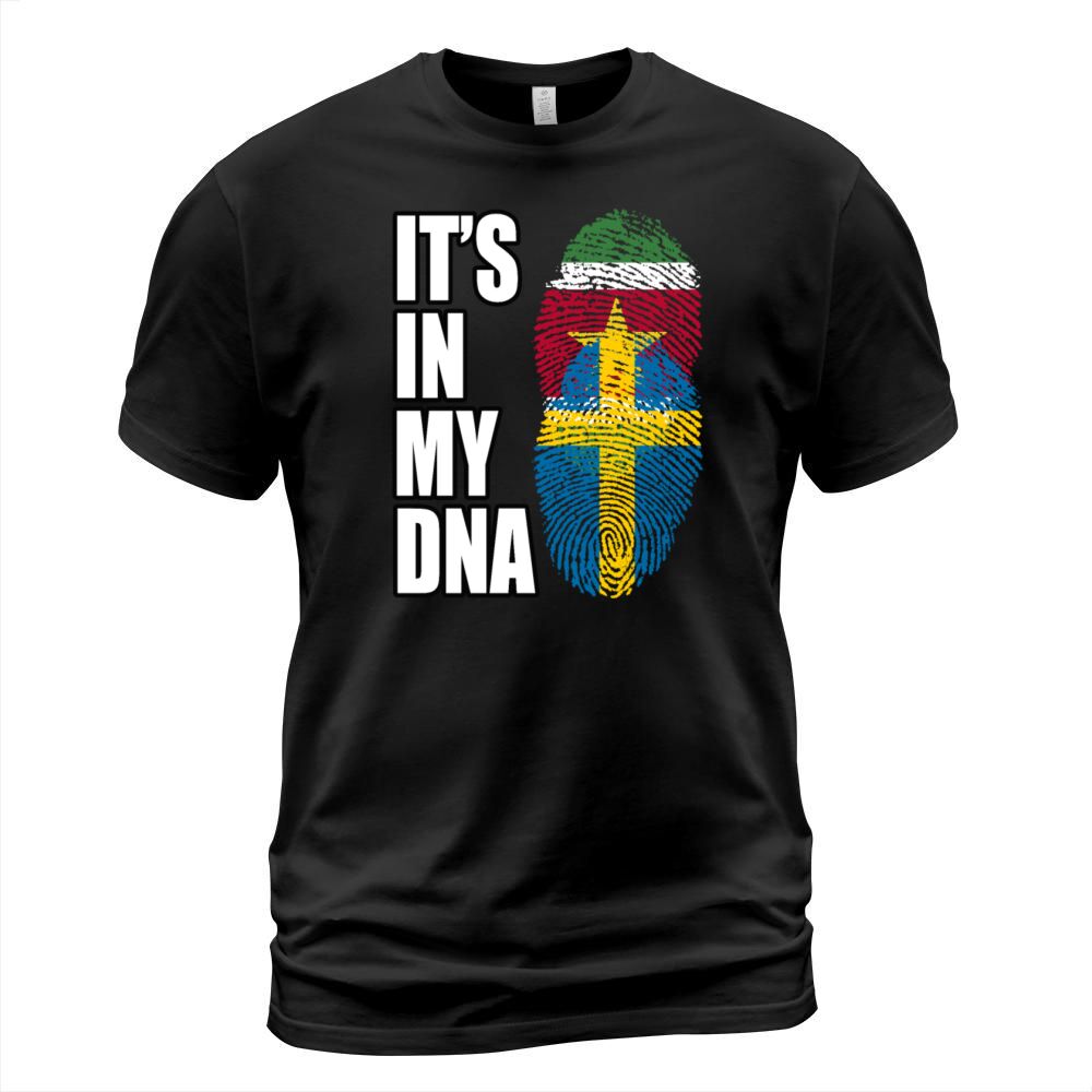 Surinamese And Swedish Vintage Heritage DNA Flag T-Shirt Unisex